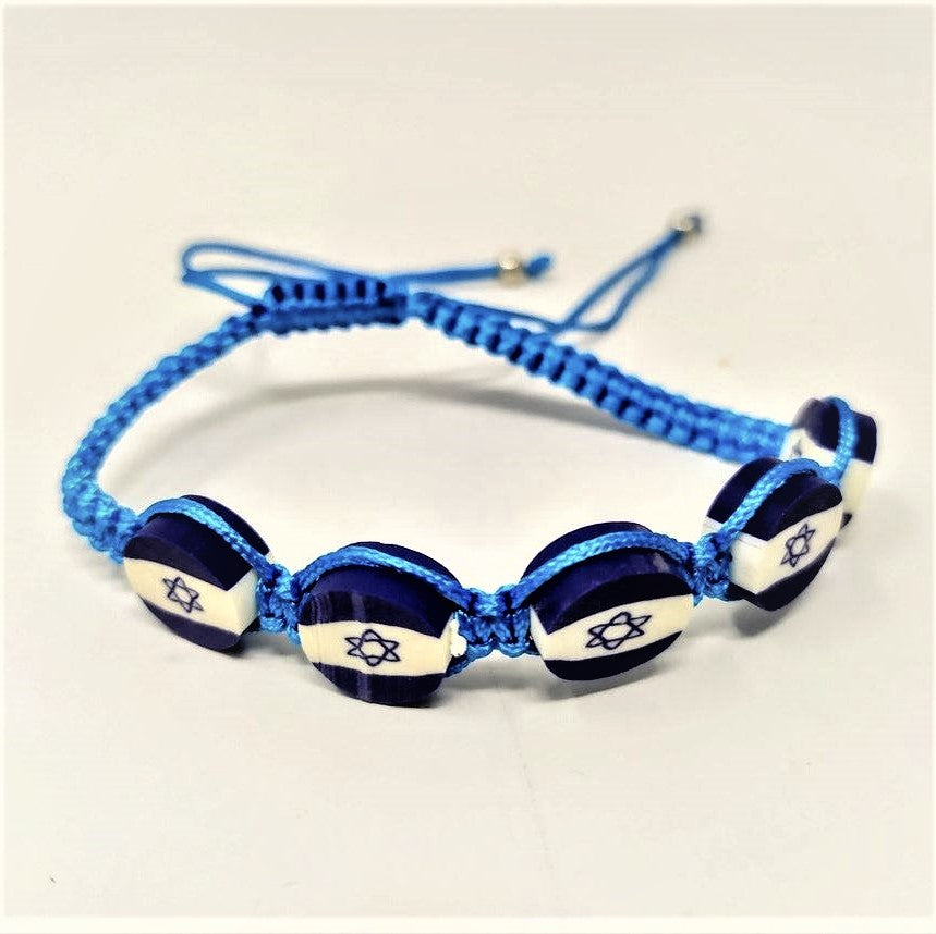 Light blue cord flag bracelet