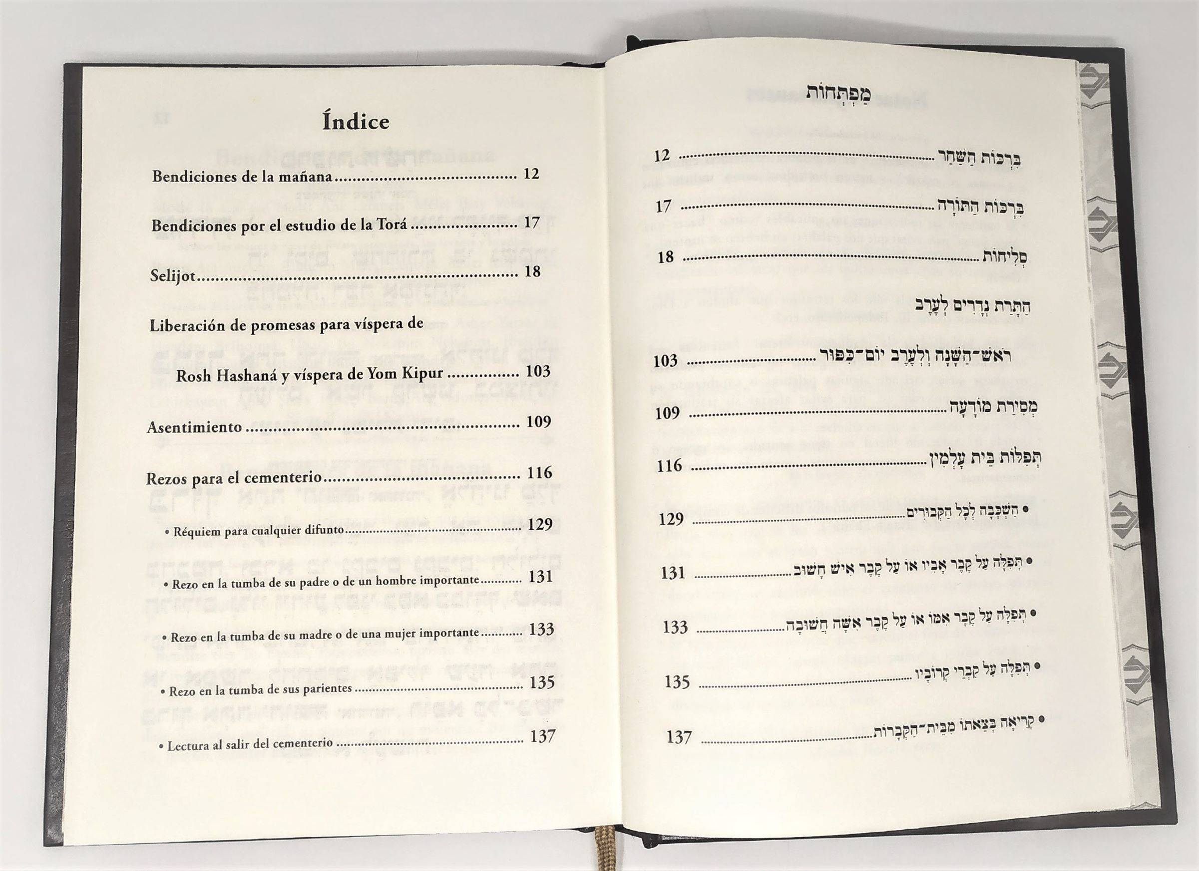 Selijot Maguen David Hebreo, Fonetica y Español